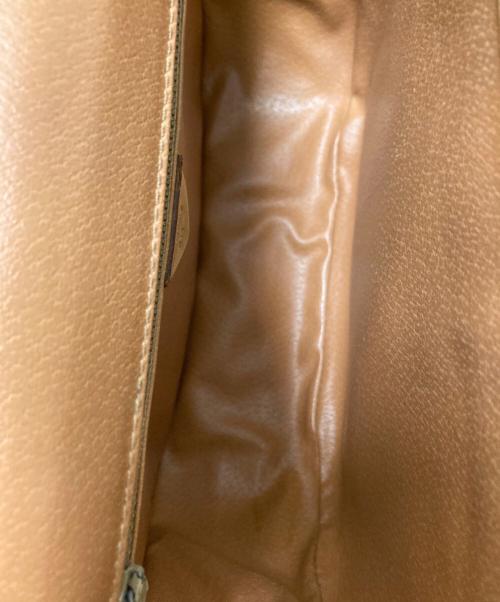 CELINE（セリーヌ）CELINE (セリーヌ) マカダムフラップショルダーバッグ ベージュ×ブラウン サイズ:下記参照の古着・服飾アイテム