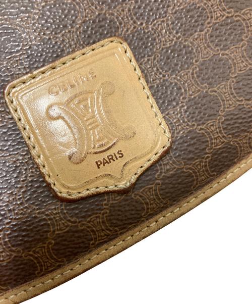 CELINE（セリーヌ）CELINE (セリーヌ) マカダムフラップショルダーバッグ ベージュ×ブラウン サイズ:下記参照の古着・服飾アイテム