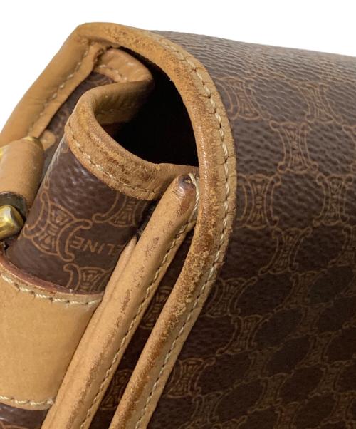 CELINE（セリーヌ）CELINE (セリーヌ) マカダムフラップショルダーバッグ ベージュ×ブラウン サイズ:下記参照の古着・服飾アイテム