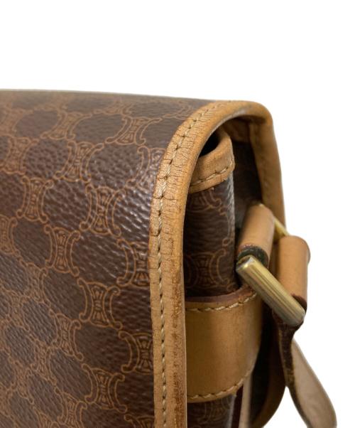 CELINE（セリーヌ）CELINE (セリーヌ) マカダムフラップショルダーバッグ ベージュ×ブラウン サイズ:下記参照の古着・服飾アイテム