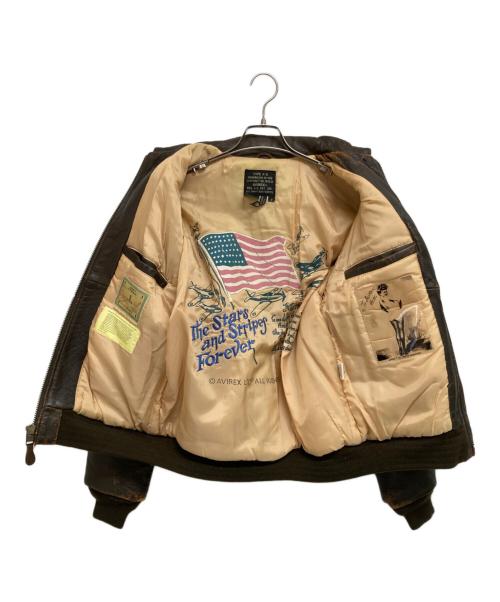 AVIREX（アヴィレックス）AVIREX (アヴィレックス) A-2フライトジャケット ブラウン サイズ:Sの古着・服飾アイテム