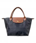 LONGCHAMPロンシャン）の古着「ハンドバッグ LONGCHAMP」｜ブラック×ブラウン