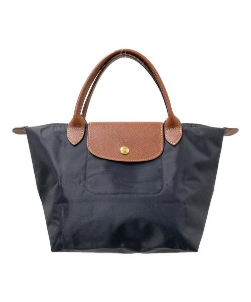 LONGCHAMP（ロンシャン）LONGCHAMP (ロンシャン) ハンドバッグ LONGCHAMP ブラック×ブラウン サイズ:下記参照の古着・服飾アイテム