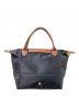 LONGCHAMP (ロンシャン) ハンドバッグ LONGCHAMP ブラック×ブラウン サイズ:下記参照：7000円