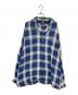 RRL（ダブルアールエル）の古着「オープンカラーオンブレチェックシャツ」｜ホワイト×ブルー