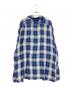 RRL (ダブルアールエル) オープンカラーオンブレチェックシャツ ホワイト×ブルー サイズ:XL：40000円