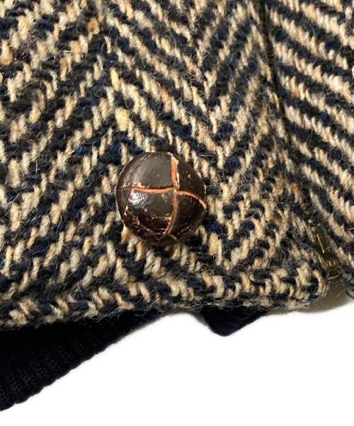Burberry's（バーバリーズ）Burberry's (バーバリーズ) ウールヘリンボーンブルゾン ネイビー×ベージュ サイズ:下記参照の古着・服飾アイテム