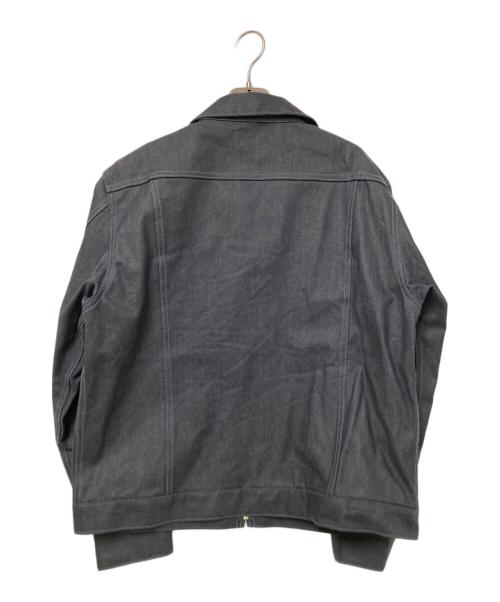 GRAPH ZERO（グラフゼロ）GRAPH ZERO (グラフゼロ) ジップアップコーティングデニムジャケット インディゴ サイズ:3Lの古着・服飾アイテム
