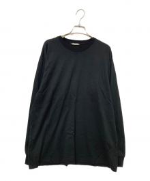 AURALEE（オーラリー）の古着「LUSTER PLAITING L/S TEE」｜ブラック