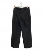 AURALEEオーラリー）の古着「LIGHT WOOL MAX GABARDINE TWO-TUCK SLACKS」｜ブラック