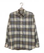 AURALEEオーラリー）の古着「SUPER LIGHT WOOL CHECK SHIRT」｜グレー×ベージュ