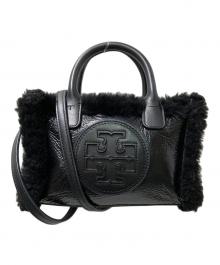 TORY BURCH（トリーバーチ）の古着「ミニエラパテントシアリングショルダーバッグ」｜ブラック