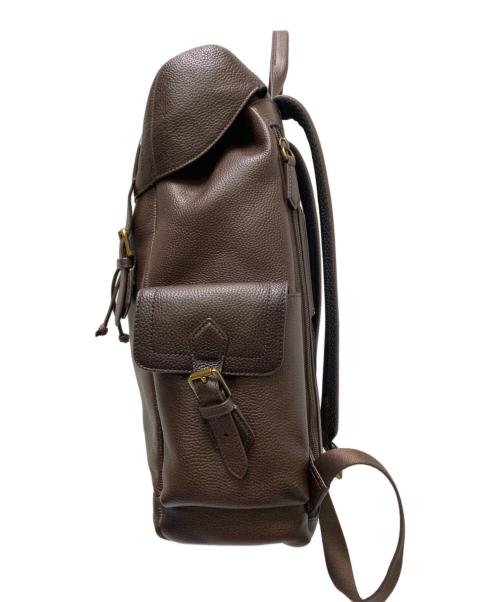 POLO RALPH LAUREN（ポロ・ラルフローレン）POLO RALPH LAUREN (ポロ・ラルフローレン) ペブルトレザーバックパック ブラウン サイズ:下記参照の古着・服飾アイテム
