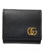 GUCCIグッチ）の古着「GGマーモント レザー小銭入れ」｜ブラック
