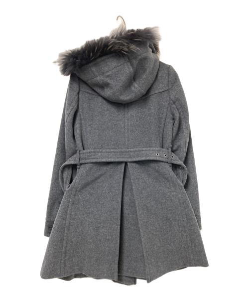 BURBERRY BLUE LABEL（バーバリー ブルー レーベル）BURBERRY BLUE LABEL (バーバリー ブルー レーベル) フードメルトンコート グレー サイズ:38の古着・服飾アイテム