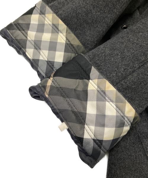 BURBERRY BLUE LABEL（バーバリー ブルー レーベル）BURBERRY BLUE LABEL (バーバリー ブルー レーベル) フードメルトンコート グレー サイズ:38の古着・服飾アイテム