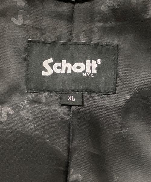 Schott（ショット）Schott (ショット) ダブルブレストレザージャケット ブラック サイズ:XLの古着・服飾アイテム
