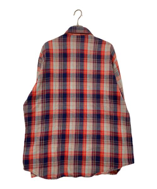 big mac（ビッグマック）big mac (ビッグマック) 70‘Sチェックシャツ レッド×ネイビー サイズ:Lの古着・服飾アイテム