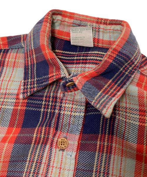 big mac（ビッグマック）big mac (ビッグマック) 70‘Sチェックシャツ レッド×ネイビー サイズ:Lの古着・服飾アイテム