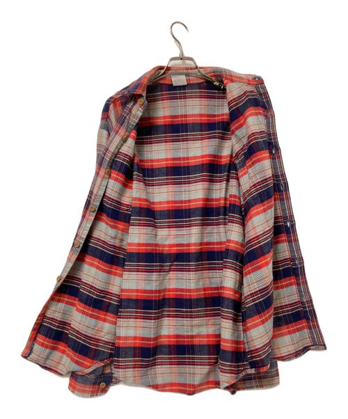 big mac（ビッグマック）big mac (ビッグマック) 70‘Sチェックシャツ レッド×ネイビー サイズ:Lの古着・服飾アイテム