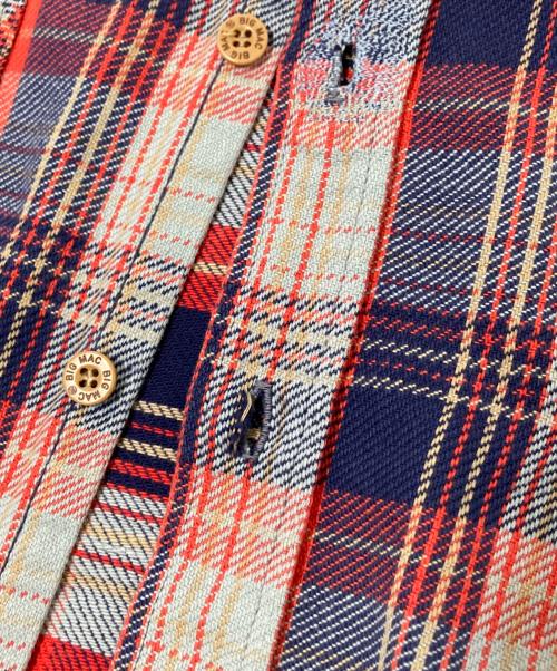 big mac（ビッグマック）big mac (ビッグマック) 70‘Sチェックシャツ レッド×ネイビー サイズ:Lの古着・服飾アイテム