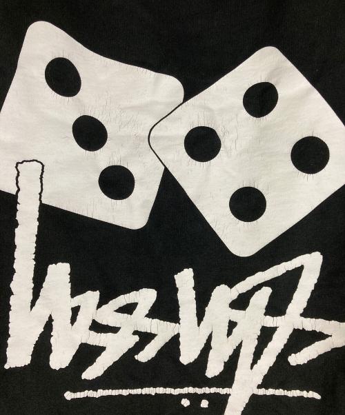 stussy（ステューシー）stussy (ステューシー) DICE CREWプリントスウェット ブラック サイズ:Mの古着・服飾アイテム