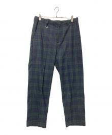uniform experiment（ユニフォームエクスペリメント）の古着「STRETCH WOOL SIDE POCKET TAPERED PANTS」｜ブラック×グリーン