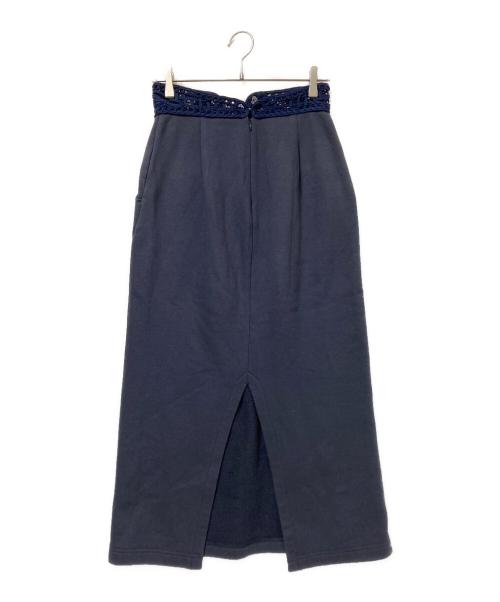 Mame Kurogouchi（マメクロゴウチ）Mame Kurogouchi (マメクロゴウチ) Cording Embroidery Sweat Skirt ネイビー サイズ:下記参照の古着・服飾アイテム