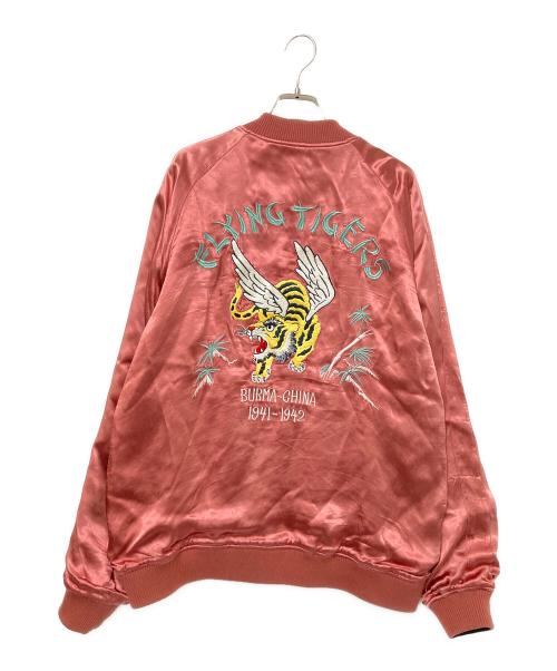 AVIREX（アヴィレックス）AVIREX (アヴィレックス) SUKA JACKET FLYING TIGERS ピンク×ブラック サイズ:XLの古着・服飾アイテム