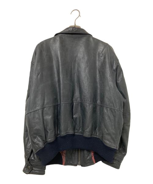 MUW CO.（エム・ユー・ダブリュー）MUW CO. (エム・ユー・ダブリュー) 90'sレザージャケット ブラック サイズ:Mの古着・服飾アイテム