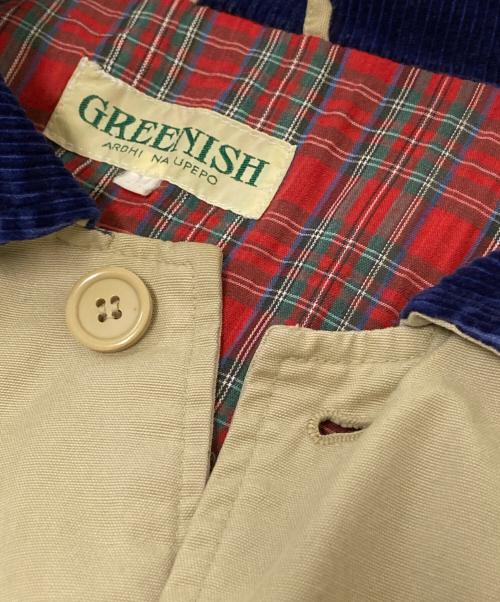 GREENISH（グリーニシュ）GREENISH (グリーニシュ) 襟コーデュロイワークジャケット ネイビー×ベージュ サイズ:Mの古着・服飾アイテム