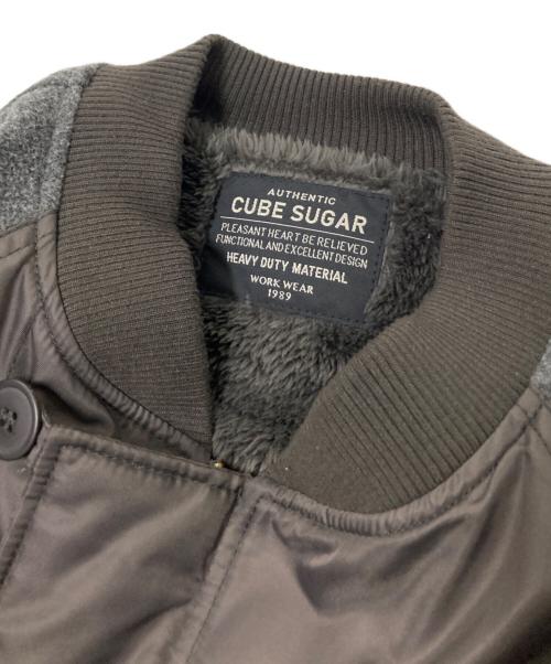 Cube Sugar（キューブシュガー）Cube Sugar (キューブシュガー) N-3Bタイプボアコート グレー サイズ:Mの古着・服飾アイテム