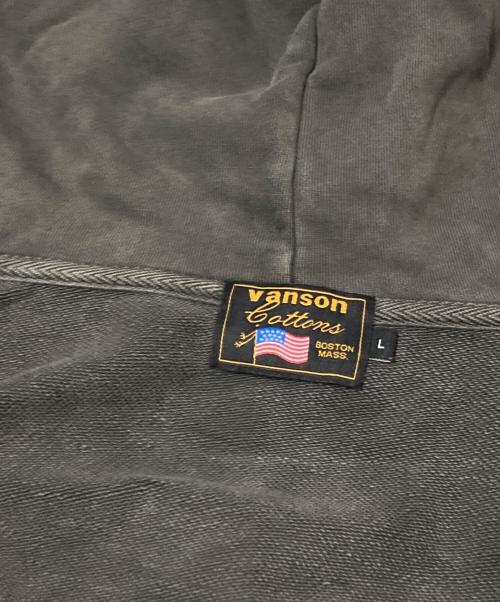 VANSON（バンソン）VANSON (バンソン) ボーンプリントジップパーカー グレー サイズ:Lの古着・服飾アイテム