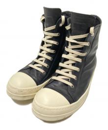 RICK OWENS（リックオウエンス）の古着「Ramones sneakers」｜ブラック×ホワイト