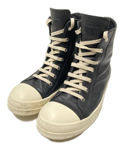RICK OWENS（リックオウエンス）RICK OWENS (リックオウエンス) Ramones sneakers ブラック×ホワイト サイズ:42の古着・服飾アイテム