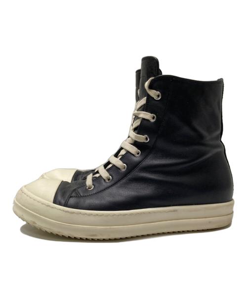 RICK OWENS（リックオウエンス）RICK OWENS (リックオウエンス) Ramones sneakers ブラック×ホワイト サイズ:42の古着・服飾アイテム