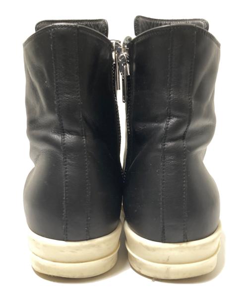RICK OWENS（リックオウエンス）RICK OWENS (リックオウエンス) Ramones sneakers ブラック×ホワイト サイズ:42の古着・服飾アイテム