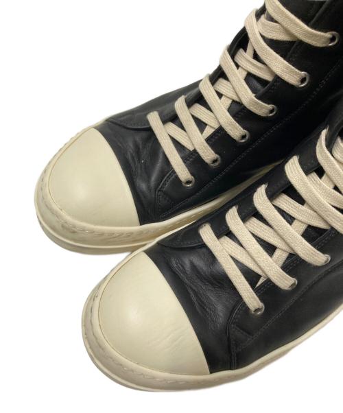 RICK OWENS（リックオウエンス）RICK OWENS (リックオウエンス) Ramones sneakers ブラック×ホワイト サイズ:42の古着・服飾アイテム