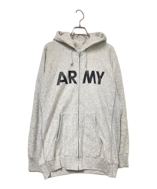 Champion（チャンピオン）Champion (チャンピオン) 90‘SARMY ロゴジップパーカー グレー サイズ:Lの古着・服飾アイテム