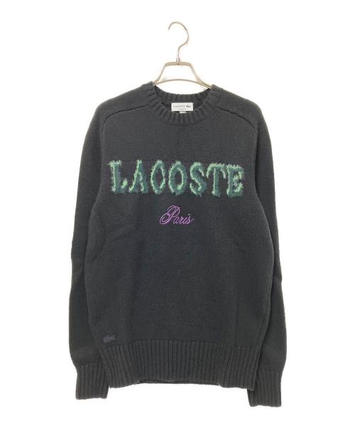 LACOSTE（ラコステ）LACOSTE (ラコステ) ブランドネームロゴシャギーニッティングセーター ブラック サイズ:US:Sの古着・服飾アイテム