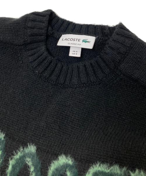 LACOSTE（ラコステ）LACOSTE (ラコステ) ブランドネームロゴシャギーニッティングセーター ブラック サイズ:US:Sの古着・服飾アイテム