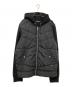 DIESEL（ディーゼル）の古着「ジップアップ中綿フーディー」｜ブラック