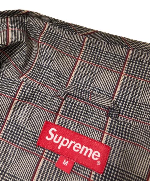 SUPREME（シュプリーム）SUPREME (シュプリーム) Track Half Zip Pullover レッド×ベージュ サイズ:Mの古着・服飾アイテム