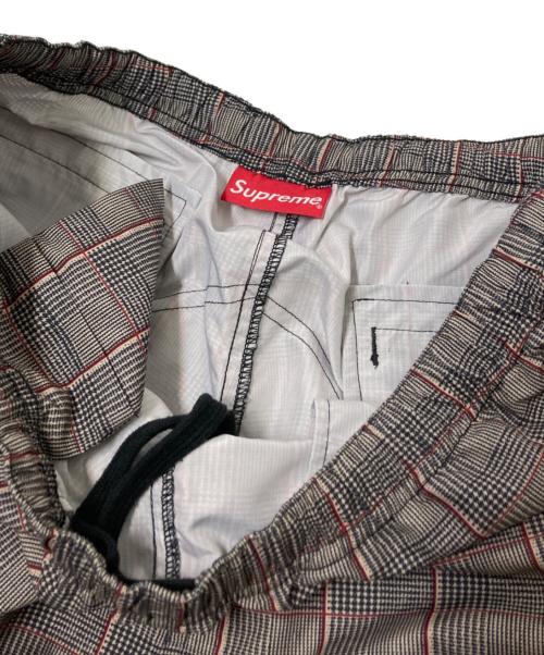SUPREME（シュプリーム）SUPREME (シュプリーム) Glen Check Track Pant レッド×ベージュ サイズ:Mの古着・服飾アイテム