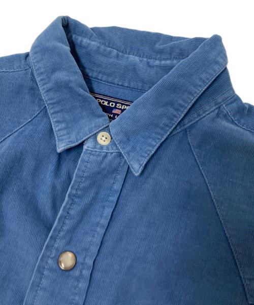 POLO SPORT（ポロスポーツ）POLO SPORT (ポロスポーツ) Corduroy Western Shirt ブルー サイズ:Mの古着・服飾アイテム