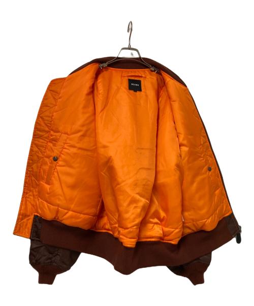 BEAMS（ビームス）BEAMS (ビームス) リラックスフィット THERMOLITE(R) MA-1 ブラウン×オレンジ サイズ:Lの古着・服飾アイテム