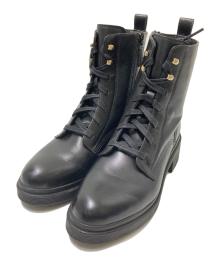 COLE HAAN（コールハーン）の古着「レースアップ ラグ ブーツ」｜ブラック