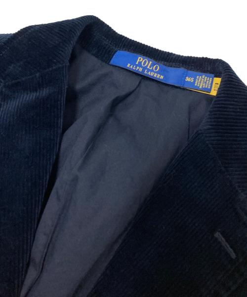 POLO RALPH LAUREN（ポロ・ラルフローレン）POLO RALPH LAUREN (ポロ・ラルフローレン) モダンフィットストレッチコーデュロイセットアップ ネイビー サイズ:トップス36(S)・パンツW28×L32の古着・服飾アイテム