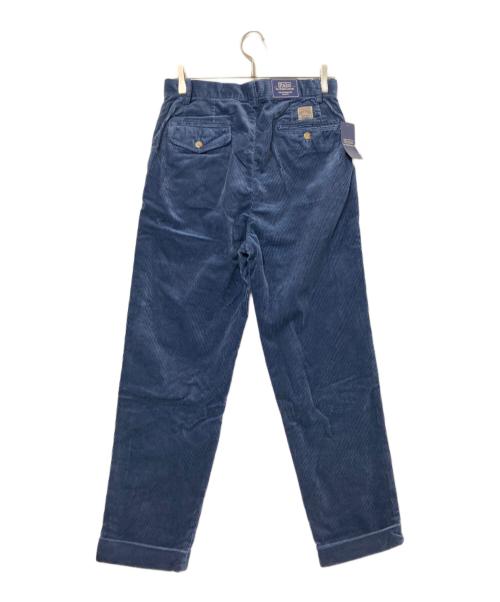 POLO RALPH LAUREN（ポロ・ラルフローレン）POLO RALPH LAUREN (ポロ・ラルフローレン) ツータックコーデュロイパンツ ブルー サイズ:W28×L30の古着・服飾アイテム