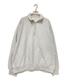 blurhms ROOTSTOCK（ブラームスルーツストック）の古着「Thin-Sweat Half-Zip P/O」｜グレー